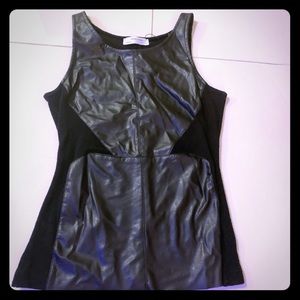 Leather blouse